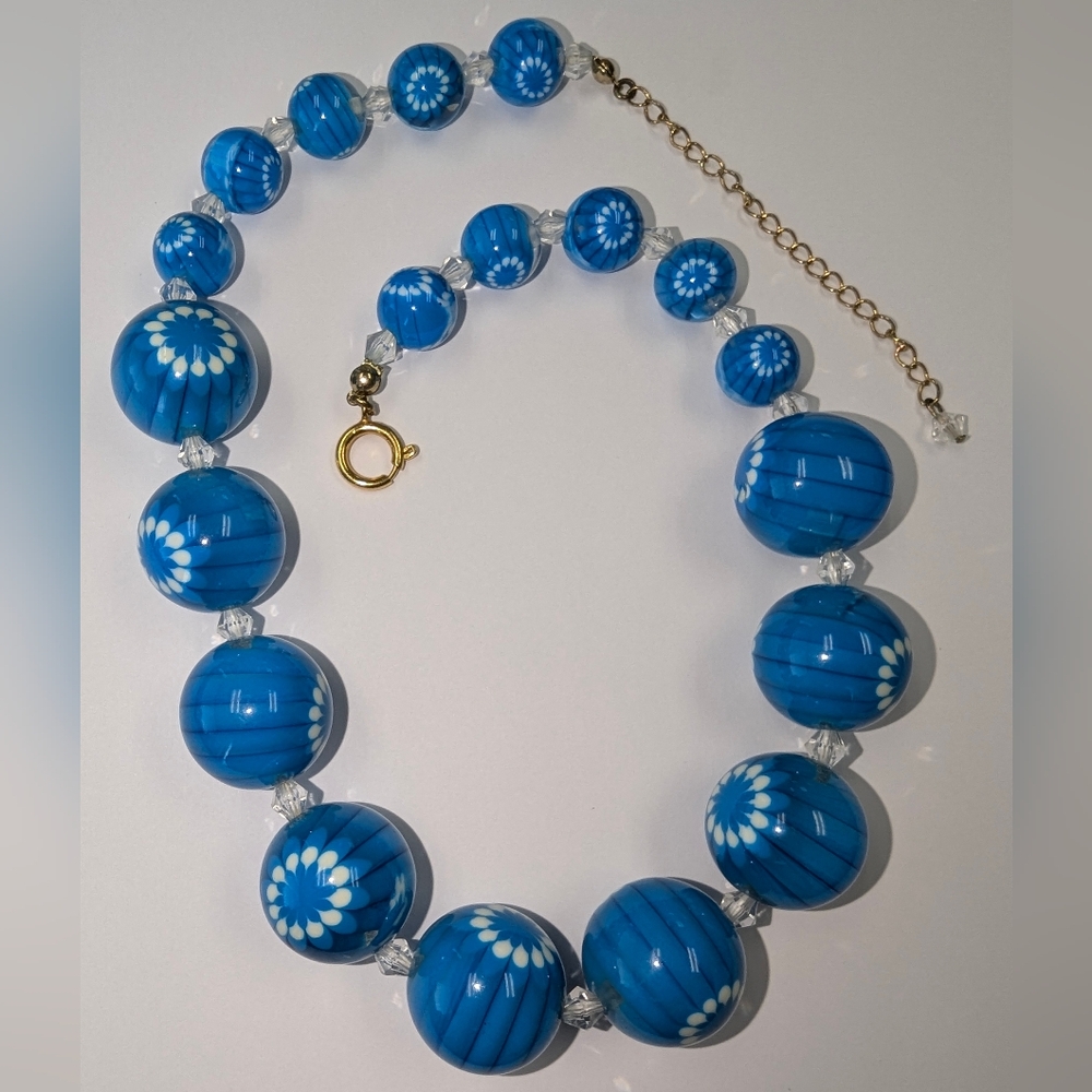 Evc Chunky Lucite & Crystals Necklace